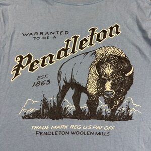 PENDLETON Men’s Blue Short Sleeve Graphic T-Shirt Bison size: Large
